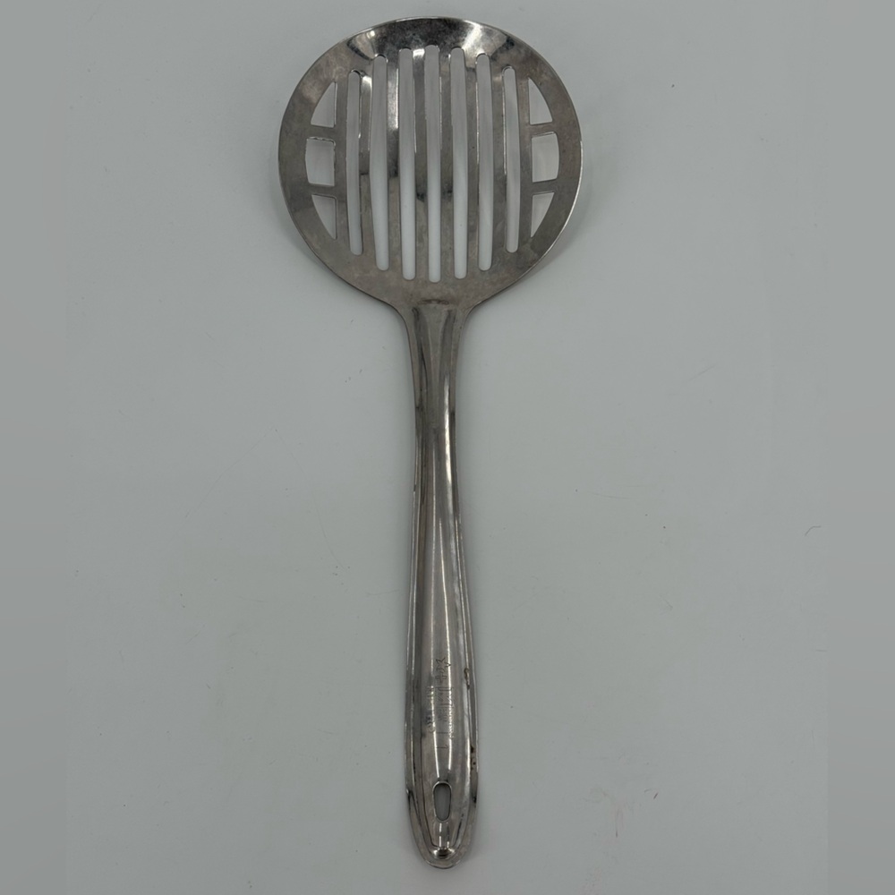 Vintage Metro Large Skimmer Slotted Serving Spoon Ladle 13"‎
